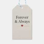 Forever & Always | Minimalist Heart Romantic Weddi Cadeaulabel (Voorkant)