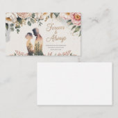 Forever & Always – Romantisch botanisch silhouet Visitekaartje (Voorkant / Achterkant)