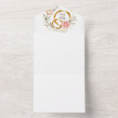 Forever & Always - Romantische trouwringen All In One Uitnodiging (Binnen)