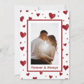 Forever & Always Valentine's Day Custom Card Feestdagenkaart (Voorkant)