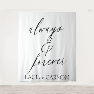 Forever & Always Wedding Quote Wandkleed