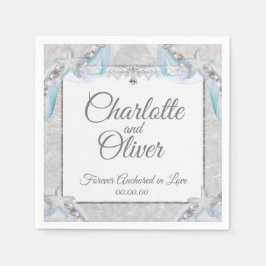 Forever Anchored In Love Wedding Napkin Servet