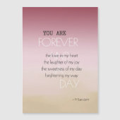 Forever and A Day Gedicht Pink Cream Ombre (Voorkant)