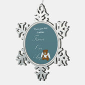 Forever Angel, Zwangerschap en Baby verlies Tin Sneeuwvlok Ornament (Rechts)