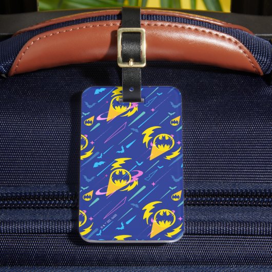 Forever Batman Bat Signal Pattern Bagagelabel (Voorkant Insitu 2)
