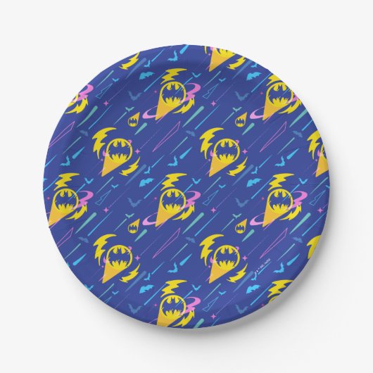 Forever Batman Bat Signal Pattern Papieren Bordje (Voorkant)