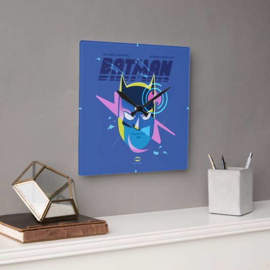 Forever Batman licht op kop Grafisch Vierkante Klok (Kantoor)