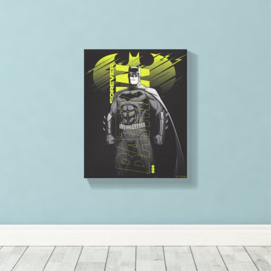 Forever Batman Power Up Character Art Canvas Afdruk (Insitu (Houten vloer))