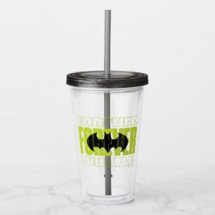 Forever Batman Typografie Symbool Grafisch Acryl Drinkbeker