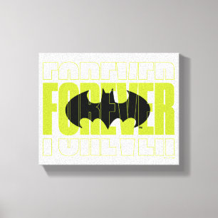 Forever Batman Typografie Symbool Grafisch Canvas Afdruk