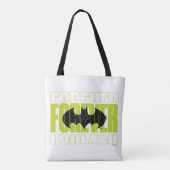 Forever Batman Typografie Symbool Grafisch Draagtas (Achterkant)