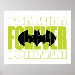 Forever Batman Typografie Symbool Grafisch Poster