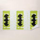 Forever Batman Typografie Symbool Grafisch Strandlaken (Voorkant)
