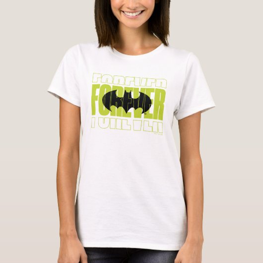 Forever Batman Typografie Symbool Grafisch T-shirt (Voorkant)