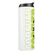 Forever Batman Typografie Symbool Grafisch Thermosbeker (Gedraaid links)