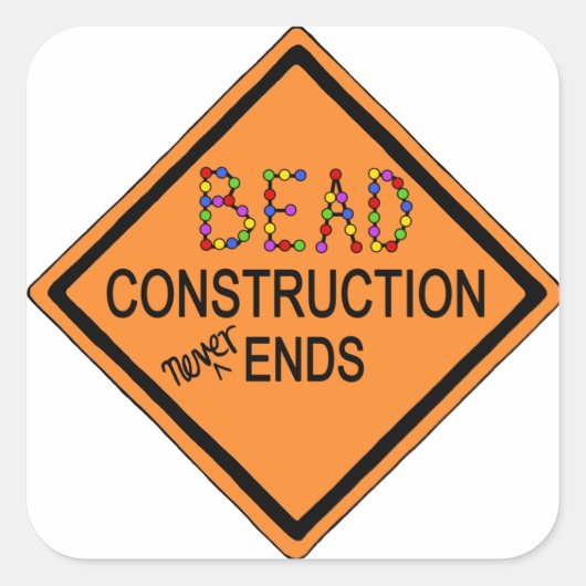 Forever Beading Vierkante Sticker (Voorkant)