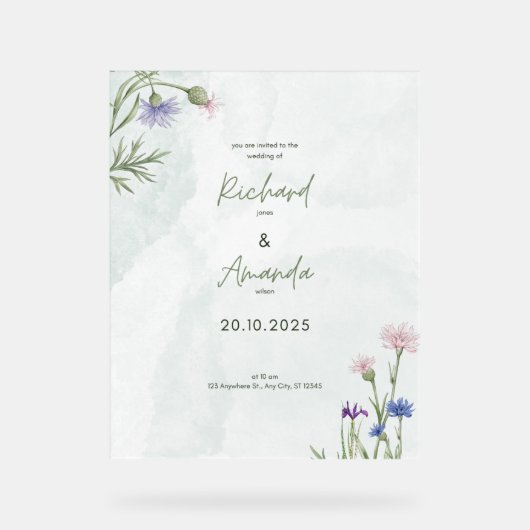 Forever Begins Here: Elegante bruiloft Posters (Voorkant)