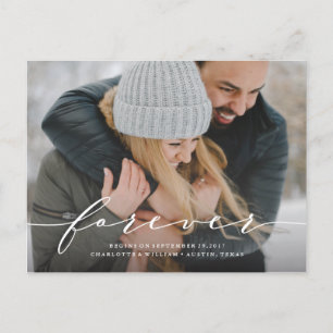 Forever Begins Save the Date Foto Briefkaart
