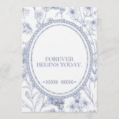 Forever Begins Today Wedding Invitation Kaart (Achterkant)