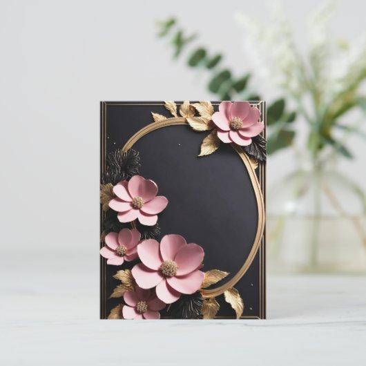 Forever begint hier: prachtige bruiloft uitnodigin briefkaart (Staand voorkant)