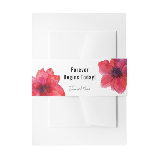 Forever Begint Vandaag Anemone Dreamscape Bruiloft Uitnodigingen Wikkel (Voorkant Voorbeeld)