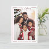 Forever Blessed Typography Holiday Kaart (Staand voorkant)