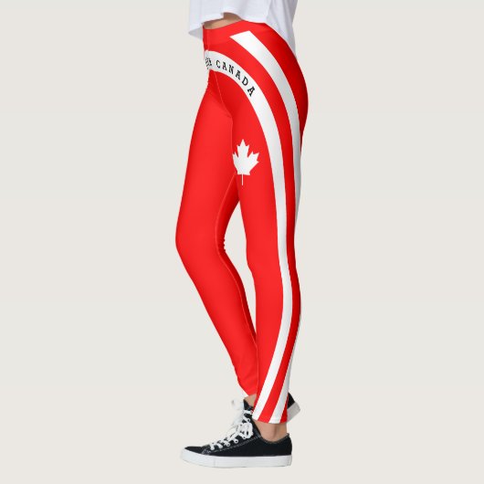 FOREVER CANADA (witte esdoorn op rood) Leggings (Links)