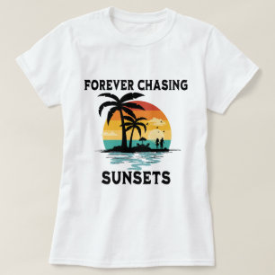 Forever Chasing Zonsondergangen Beach Lover T-shirt