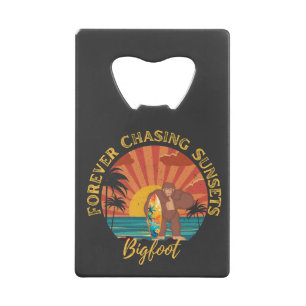Forever Chasing Zonsondergangen Bigfoot Surfing Zw Kredietkaart Flessenopener