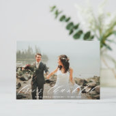 Forever Dankbaar mooi script bruiloft Bedankkaart (Staand voorkant)