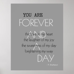 Forever en een daggedicht poster