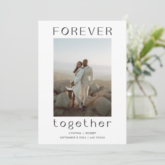 Forever Ensemble Faire-part Mariage de bronze (Debout devant)