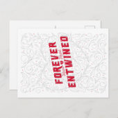 FOREVER ENTWINED / Carte postale Saint-Valentin (Devant / Derrière)