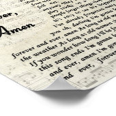 Forever & Ever Amen Song Lyric Script Poster (Hoek)