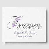 FOREVER Floral Text For Wedding Gastenboek (Voorkant)