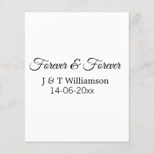 Forever & forever voeg koppelnaam datum liefde bed