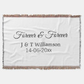 Forever & forever voeg koppelnaam datum liefde bed deken (Voorkant)