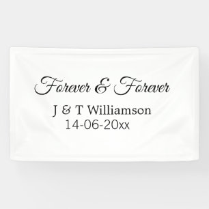 Forever & forever voeg koppelnaam datum liefde bed spandoek