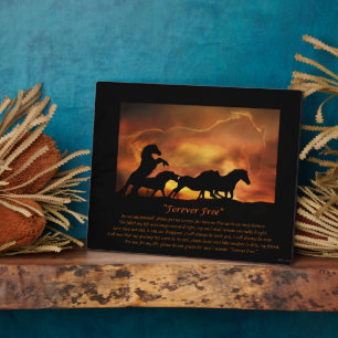 Forever Free Horse Memorial Plaque Fotoplaat