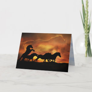 "Forever Free"-kaart voor paardensympathie Kaart