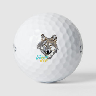 Forever Free Wolf Head Golf Balls Golfballen