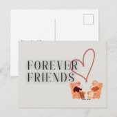 Forever Friends : Carte postale thé/café (Devant / Derrière)