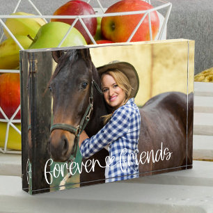 Forever Friends Cute Love Heart Typografie Fotoblokken