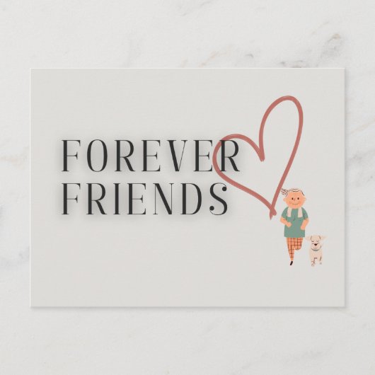 Forever Friends: Dog Postcard Briefkaart (Voorkant)