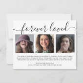 Forever geliefd 3 Foto begrafenis bedankt (Voorkant)