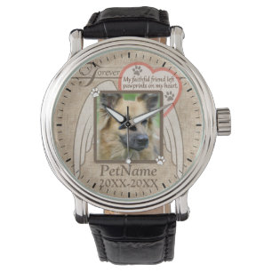 Forever geliefde Angel Wings Pet Sympathie Aangepa Horloge