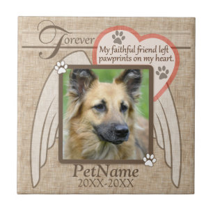 Forever geliefde Angel Wings Pet Sympathie Aangepa Tegeltje
