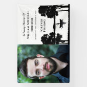 Forever Geviste Custom Photo Memorial Funeral Spandoek (Verticaal)