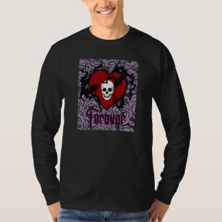 Forever Gothic Heart With Roses For Goths T-shirt