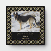 Forever Gouden Lijst Huisdier Herdenking Template Fotoplaat (Voorkant)